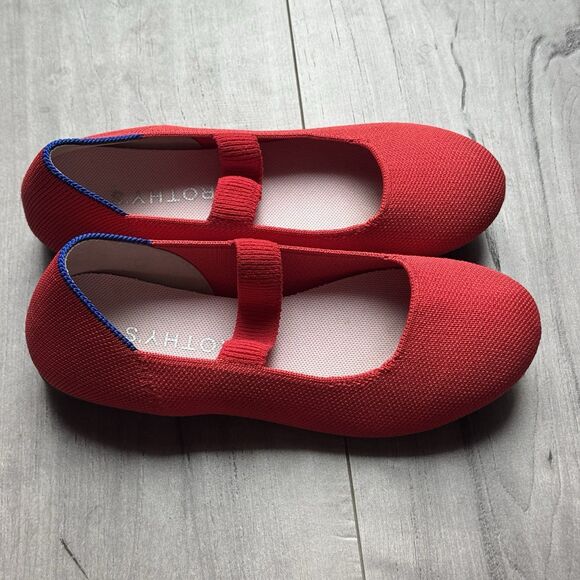 Rothy’s Girls Mary Jane Shoes Red Size 3 Kids Eco-Friendly Washable Flats - Picture 5 of 8